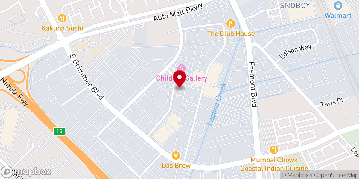 Map showing location of Home of Christ Church in Fremont