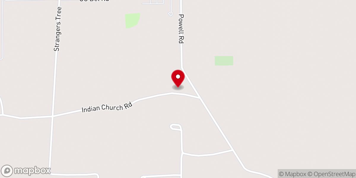 Map showing location of Indian Bible Church