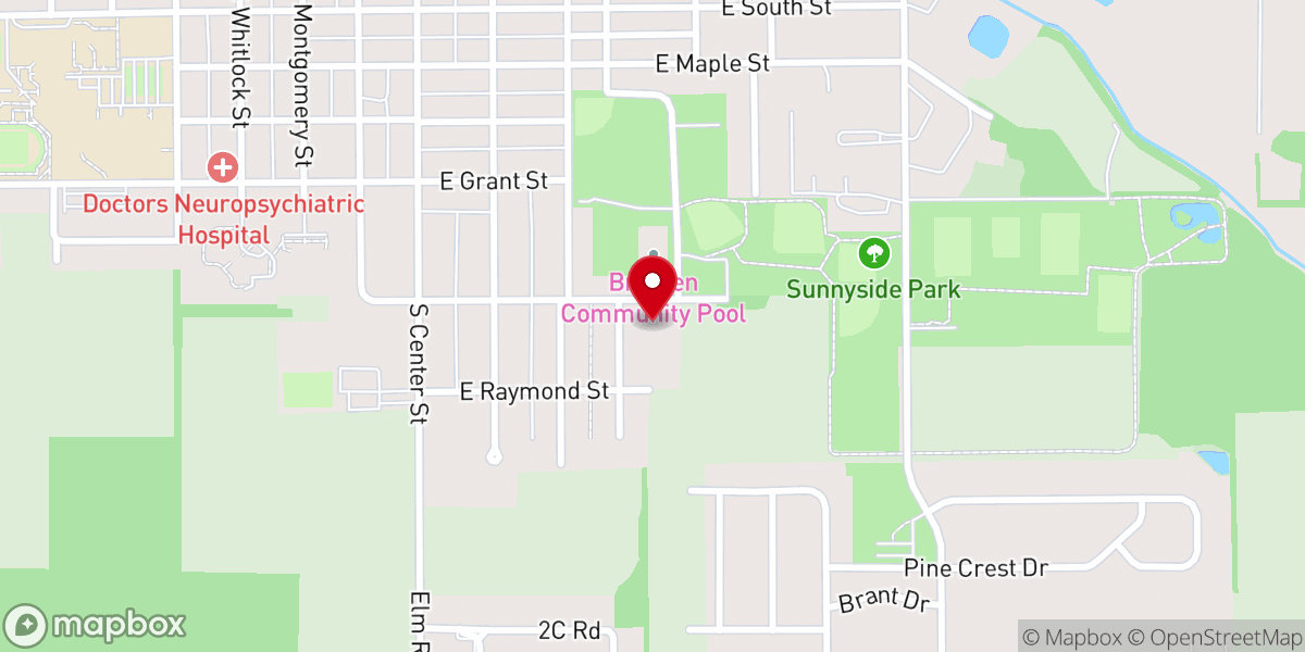 Map showing location of First Baptist Church of Bremen, Indiana