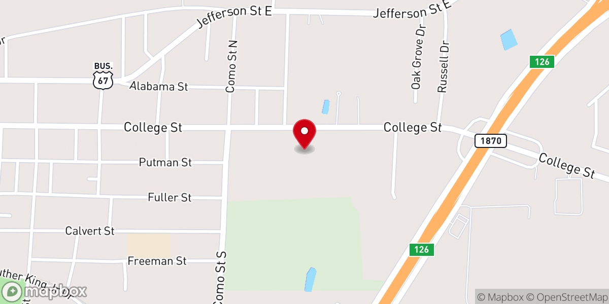 Map showing location of St Philip's Episcopal Church