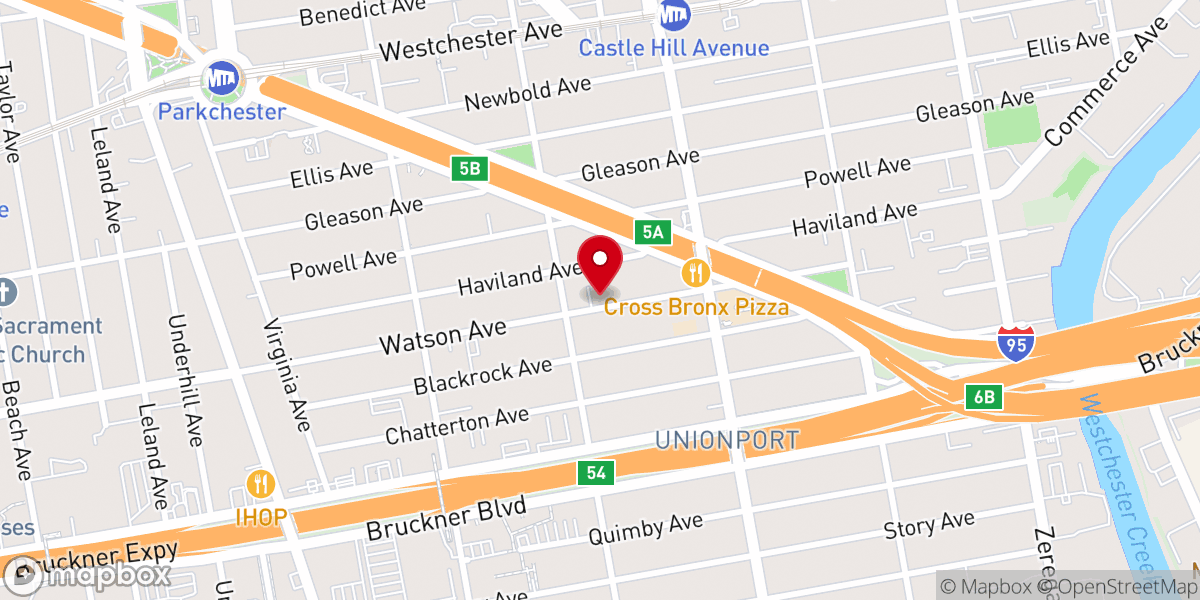 Map showing location of Trinity Evangelical Lutheran Church