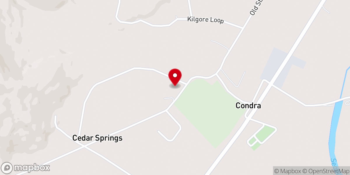 Map showing location of Cedar Springs Cumberland Presbyterian Church