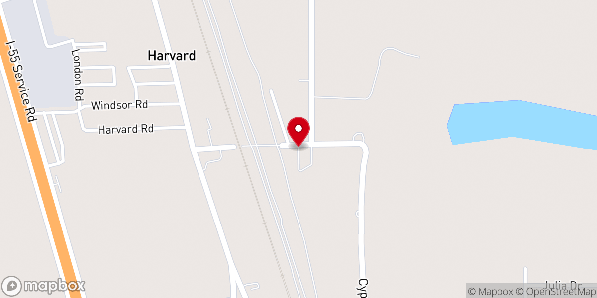 Map showing location of Cypress Avenue Baptist Church