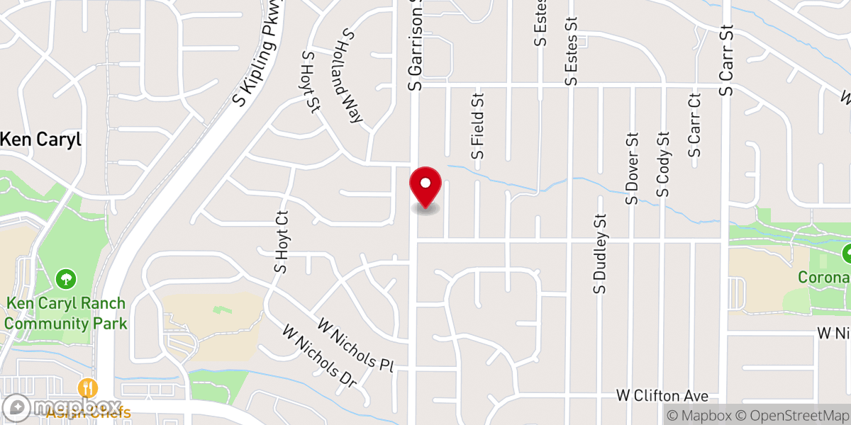 Map showing location of Denver Romanian Church of God