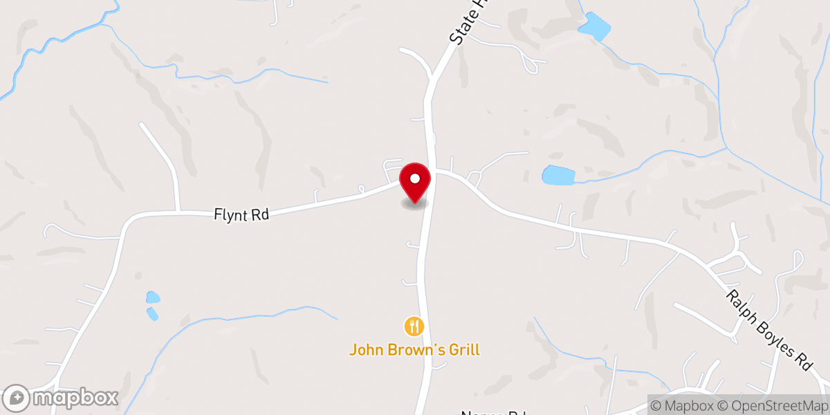 Map showing location of Boyles Chapel Primitive Baptist Church