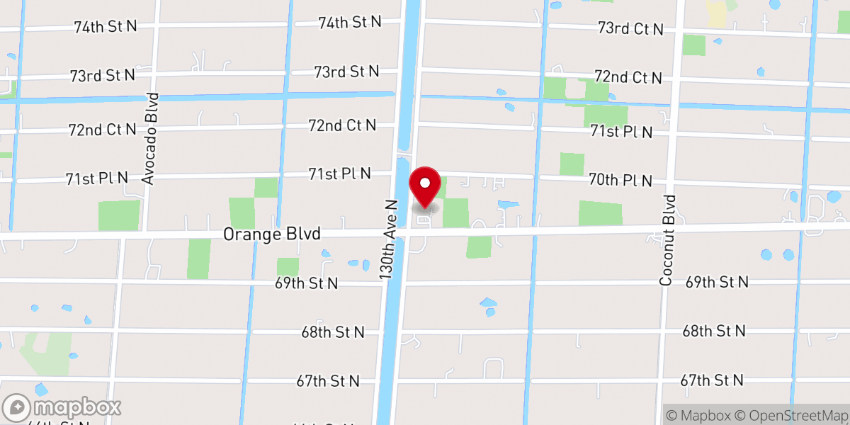 Map showing location of Horizon Baptist Church
