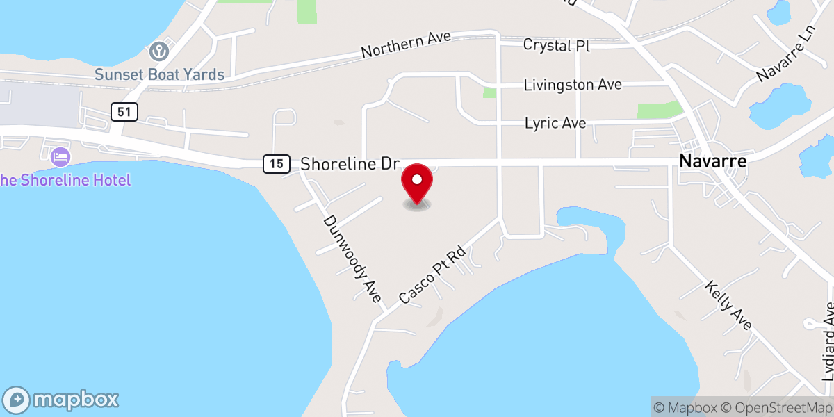 Map showing location of Good Shepherd Lutheran Church