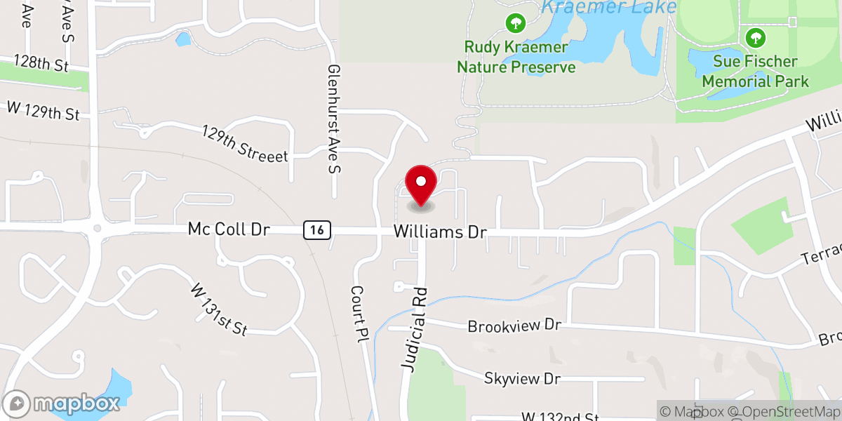 Map showing location of St. James Lutheran Early Education Center