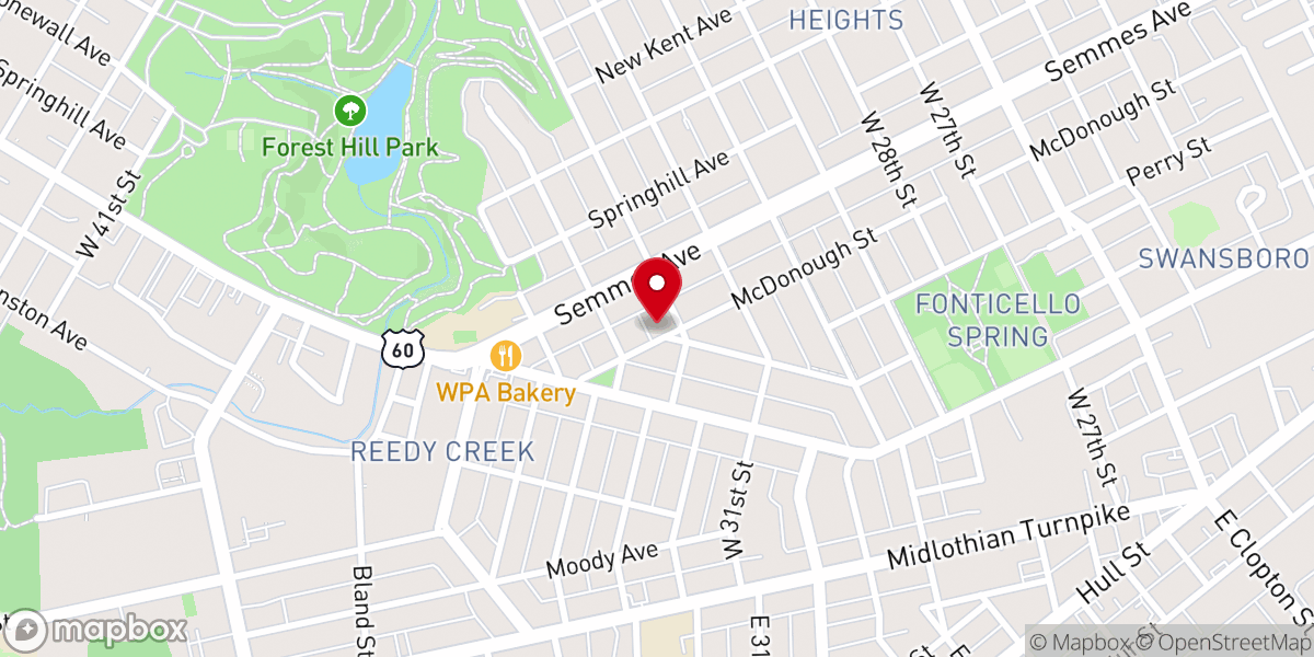 Map showing location of Redemption Hill Church