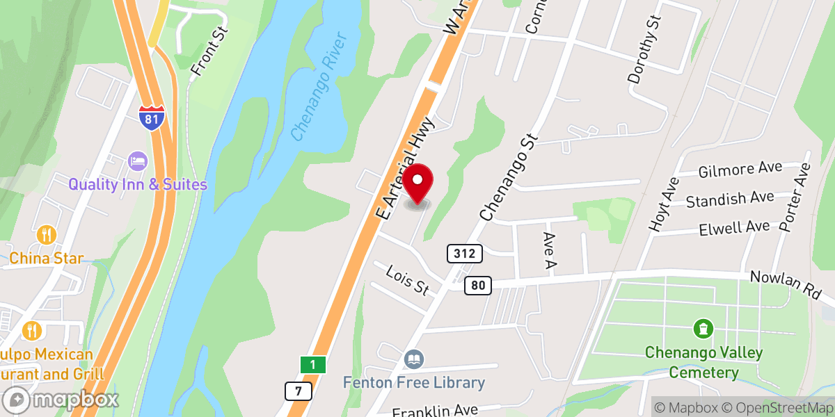 Map showing location of Berean Church
