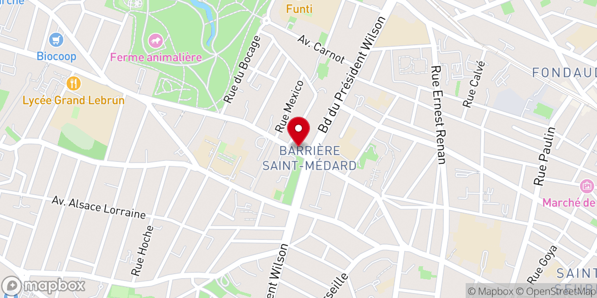 Map showing location of Congrégation des Soeurs de Sainte Marthe