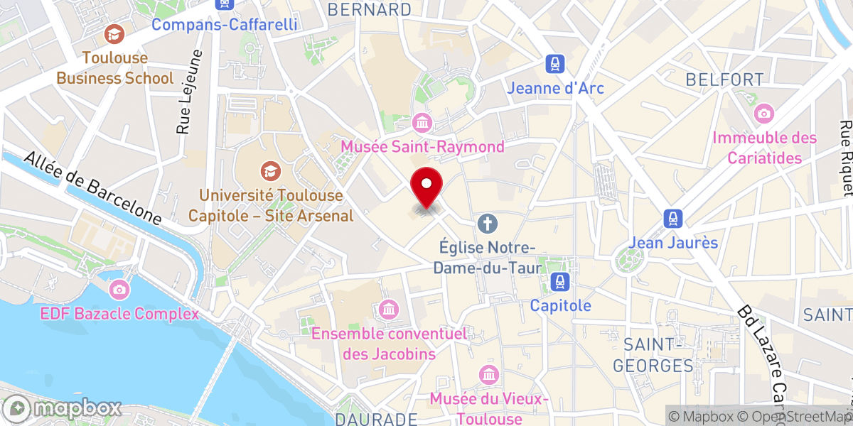 Map showing location of Chapelle des Cordeliers