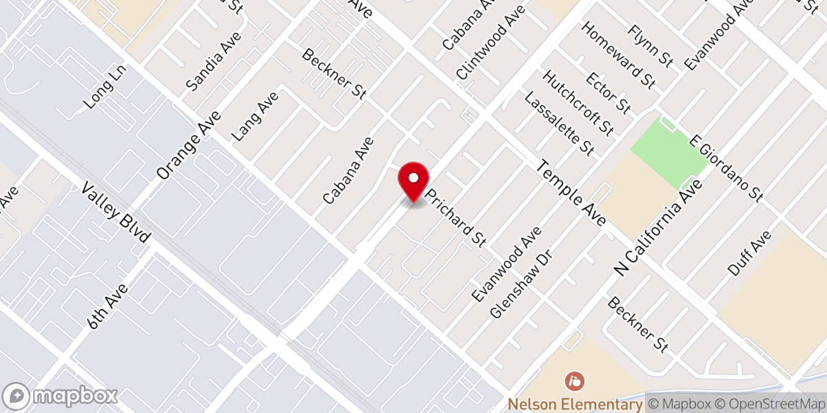 Map showing location of Sunset Wesleyan Church