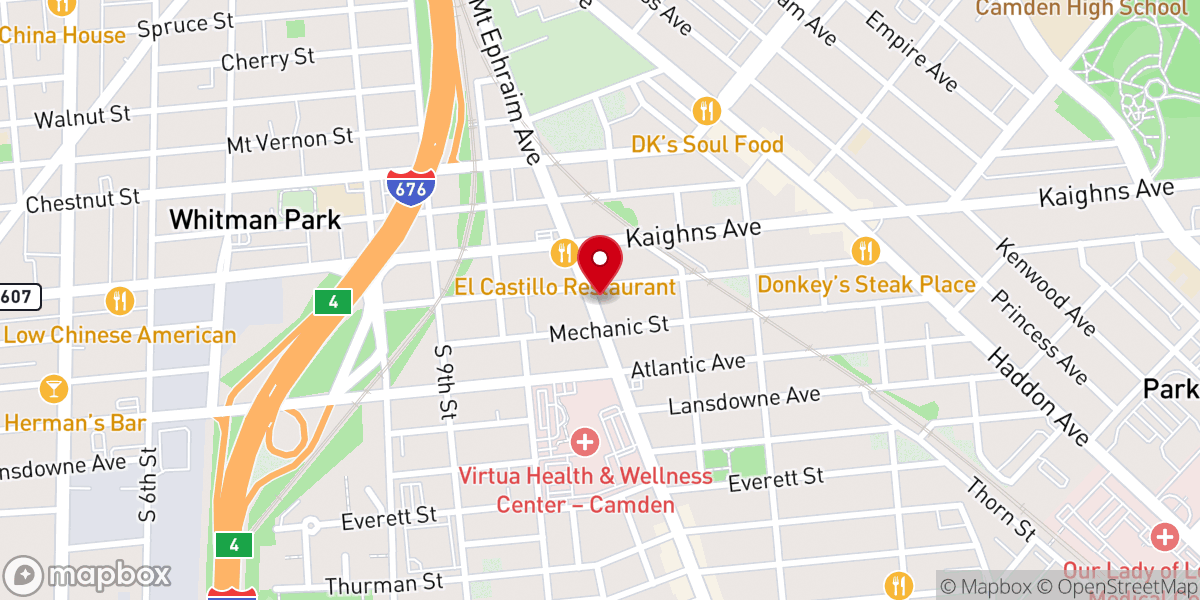 Map showing location of New Jerusalem Baptist Church