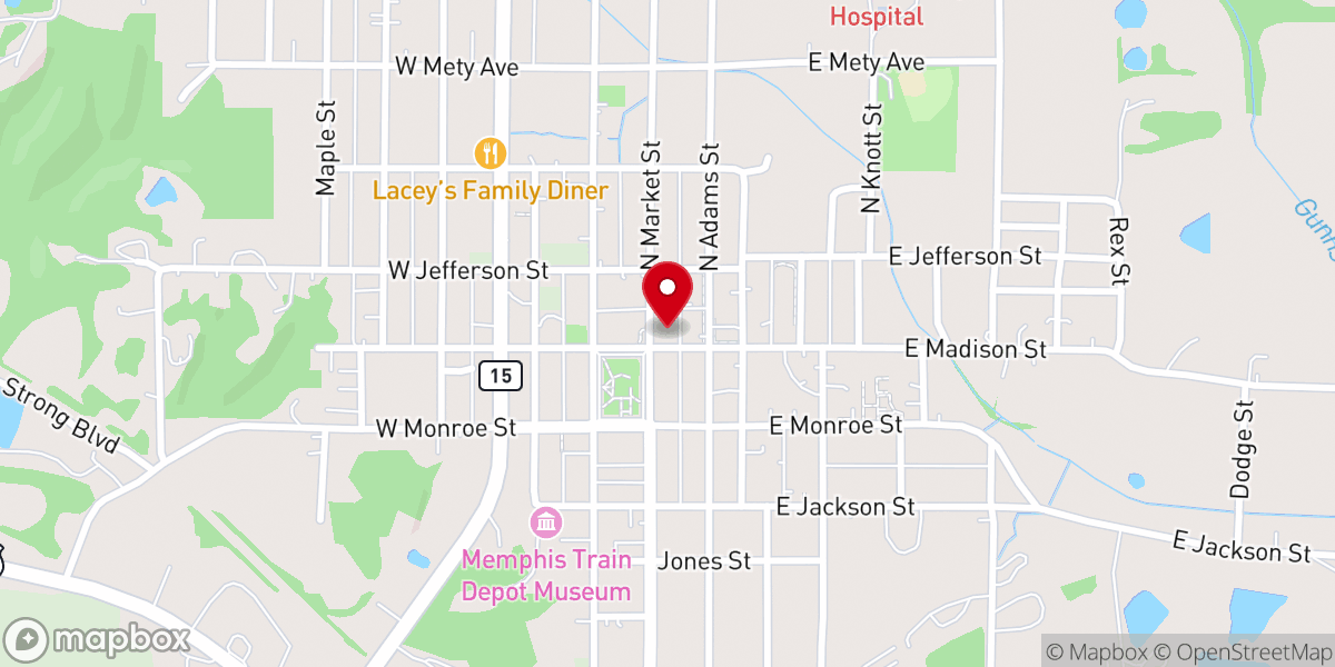 Map showing location of Payne Funeral Chapel