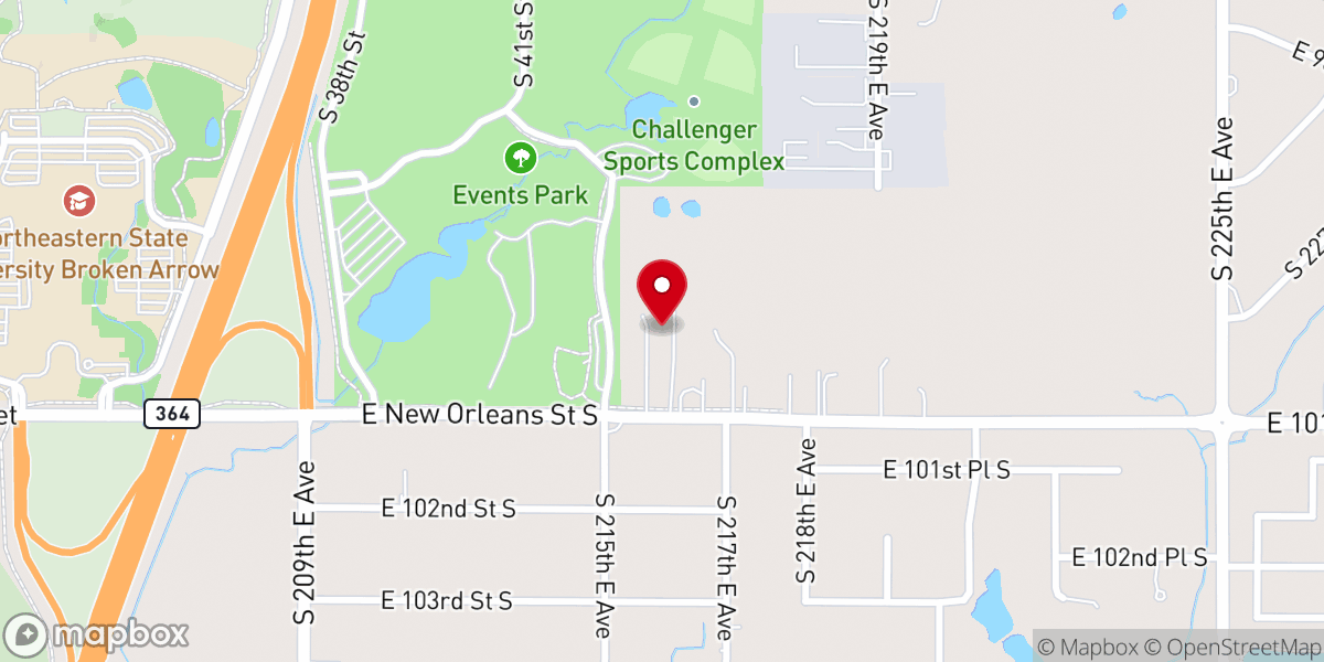 Map showing location of Broken Arrow Catholic Radio Inc