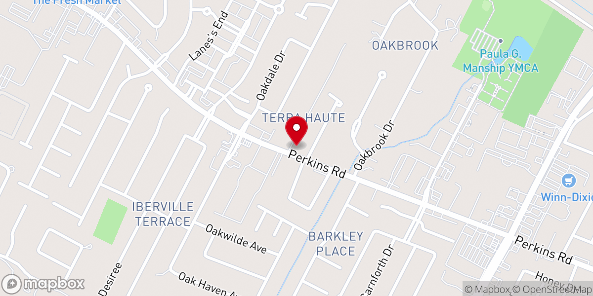 Map showing location of Second Mount Olive Baptist Church