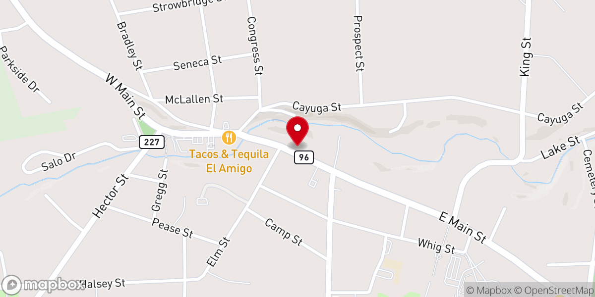Map showing location of Masonic Temple