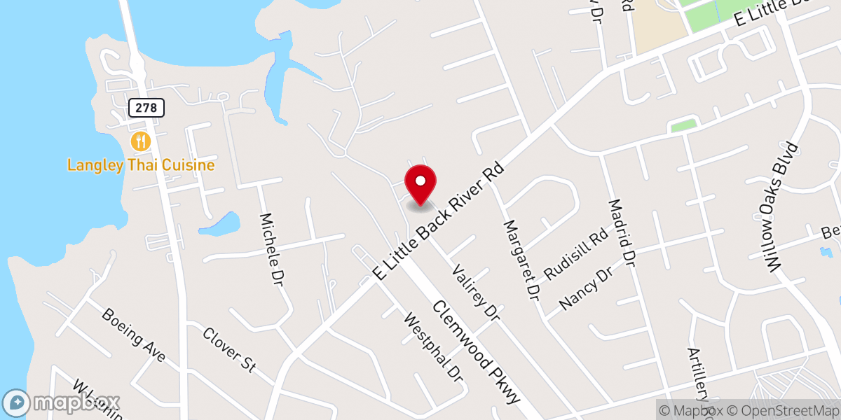 Map showing location of Providence Free Will Baptist Church