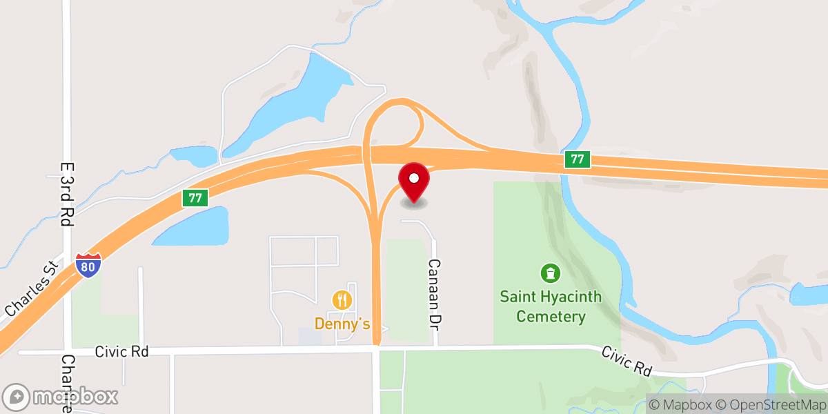 Map showing location of Mighty Word Church