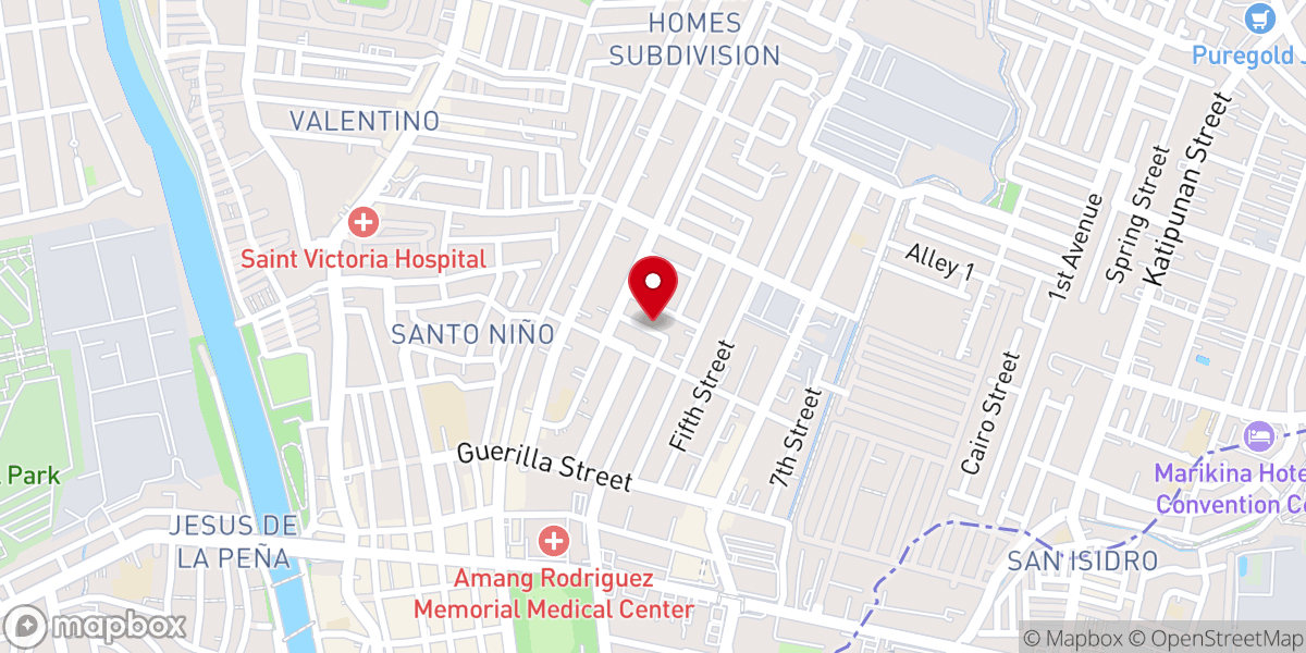 Map showing location of Church of Christ at Marikina