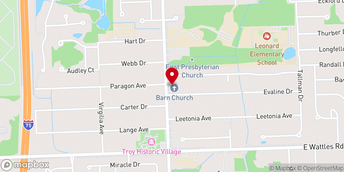 Map showing location of Beacon Unitarian Universalist Congregation