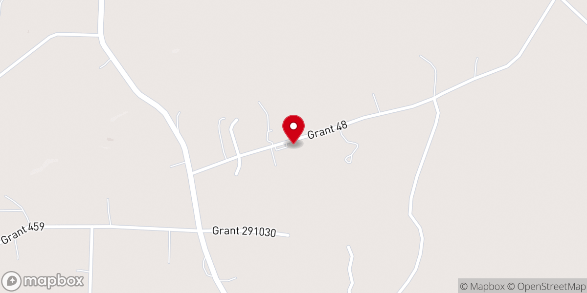 Map showing location of Sweet Home Baptist Church
