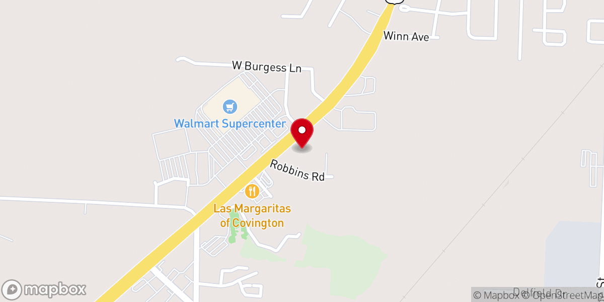 Map showing location of Fast Pace Health Urgent Care - Covington - TN