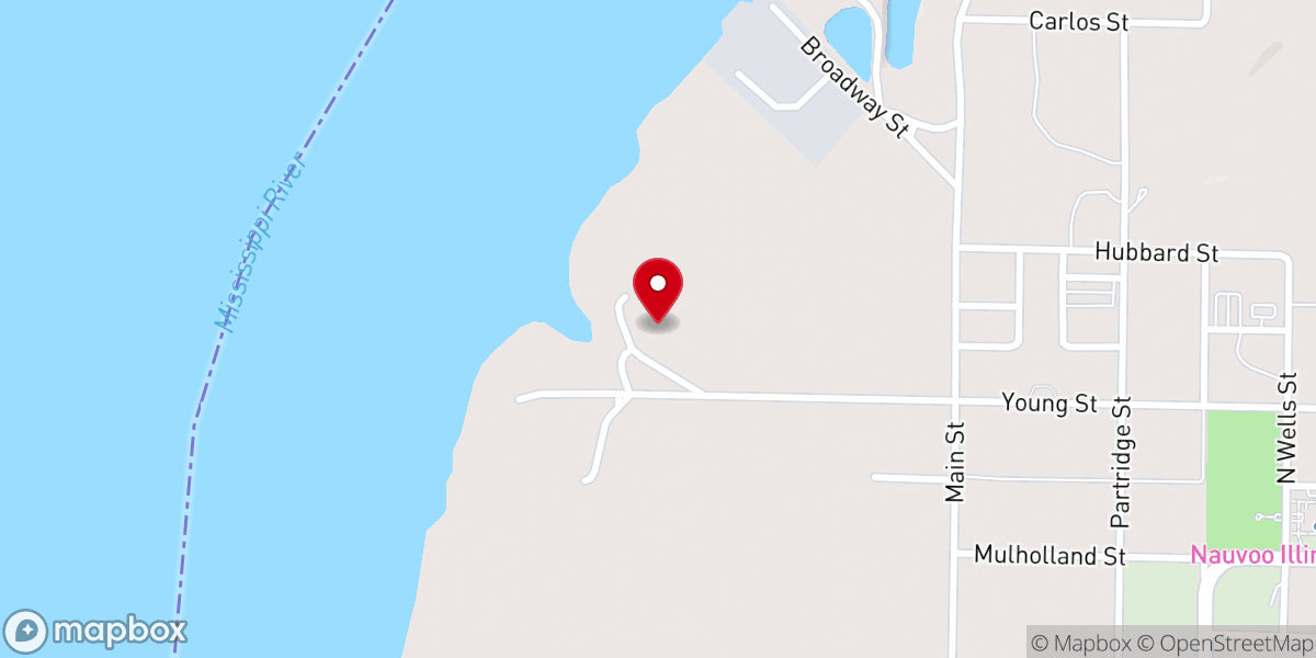 Map showing location of Hiram and Sarah Granger Kimball Home