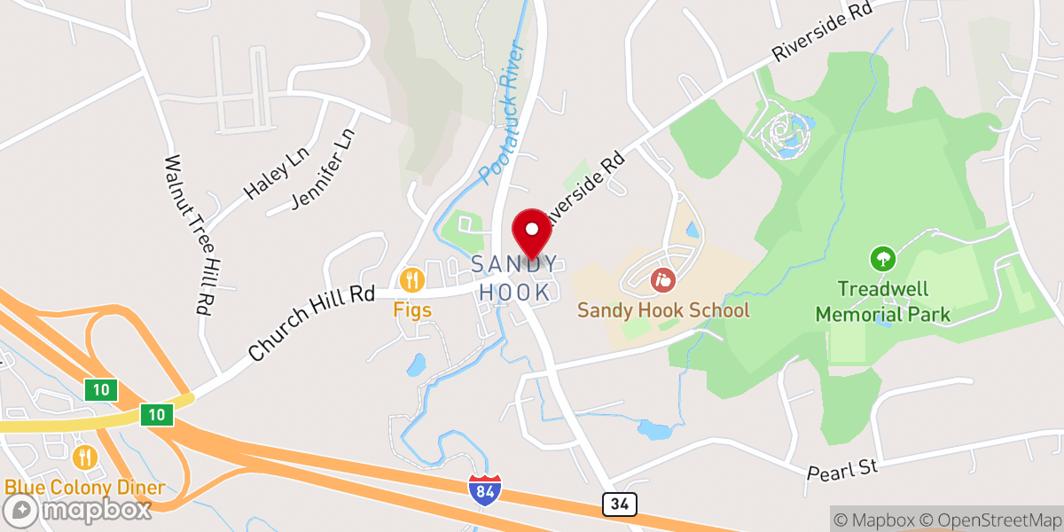Map showing location of Faith at Newtown Church