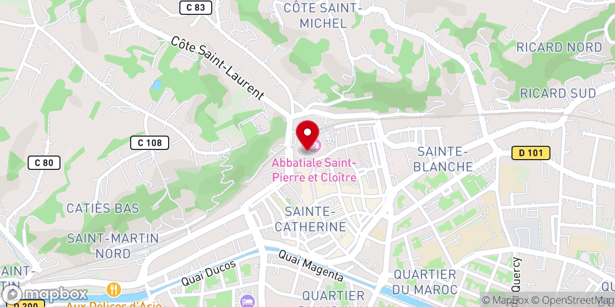 Map showing location of Abbaye Saint-Pierre de Moissac