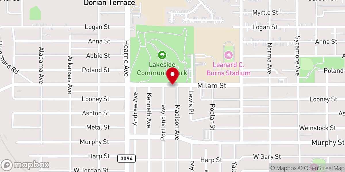 Map showing location of The Church in the Name of Jesus Christ