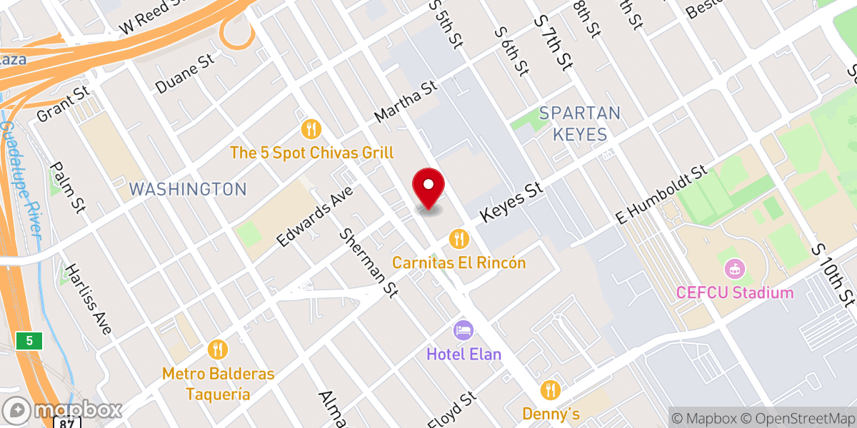 Map showing location of Thánh Đường Cơ Đốc Phục Lâm Việt Nam San Jose