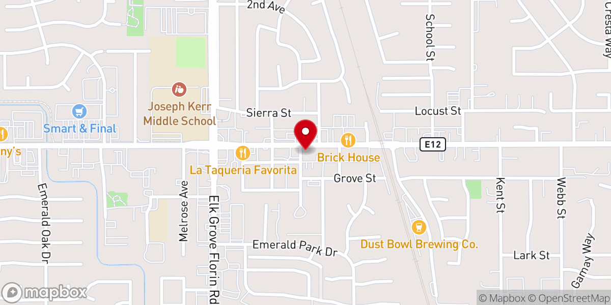 Map showing location of Grove Street Baptist Church