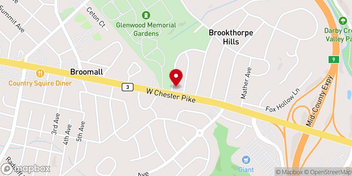 Map showing location of Cornerstone Christian Church