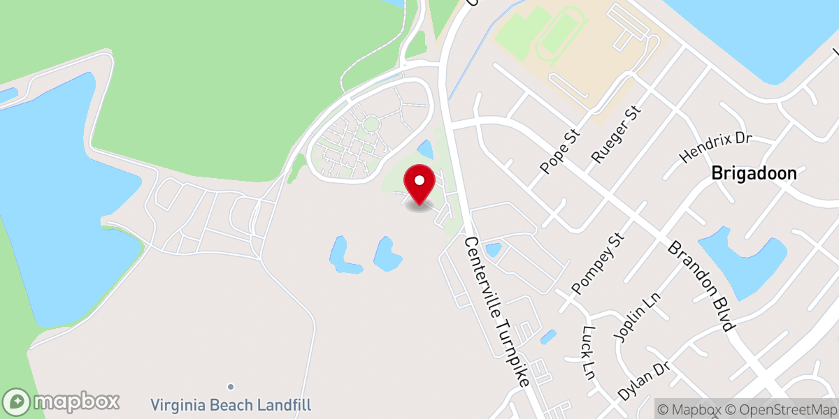 Map showing location of Cornerstone Church VB