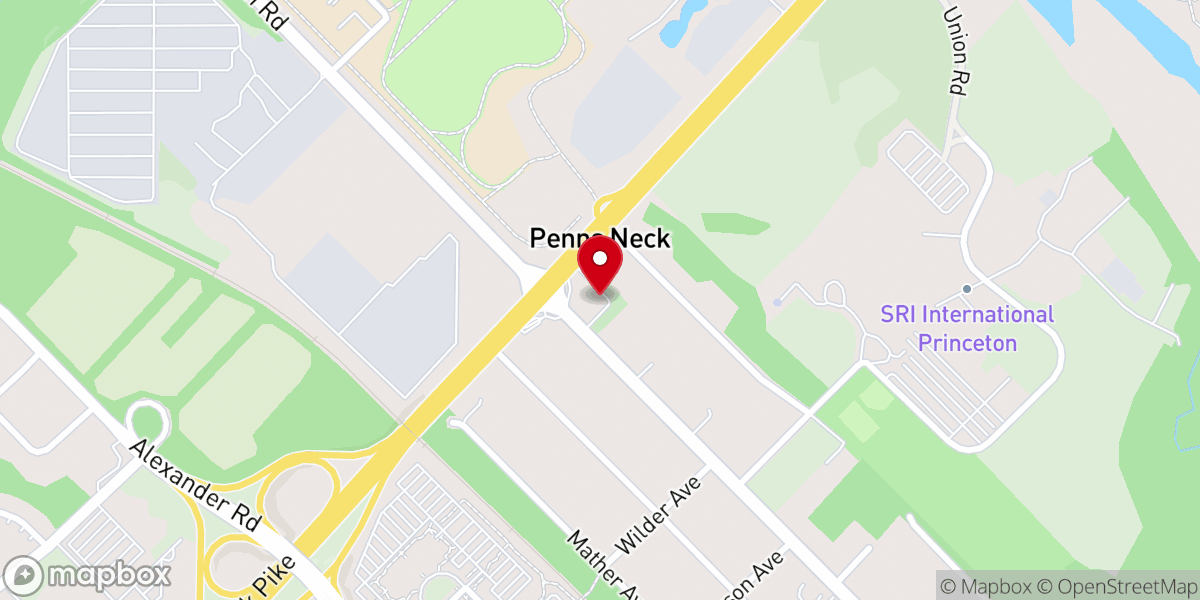 Map showing location of Princeton Korean Presbyterian Church