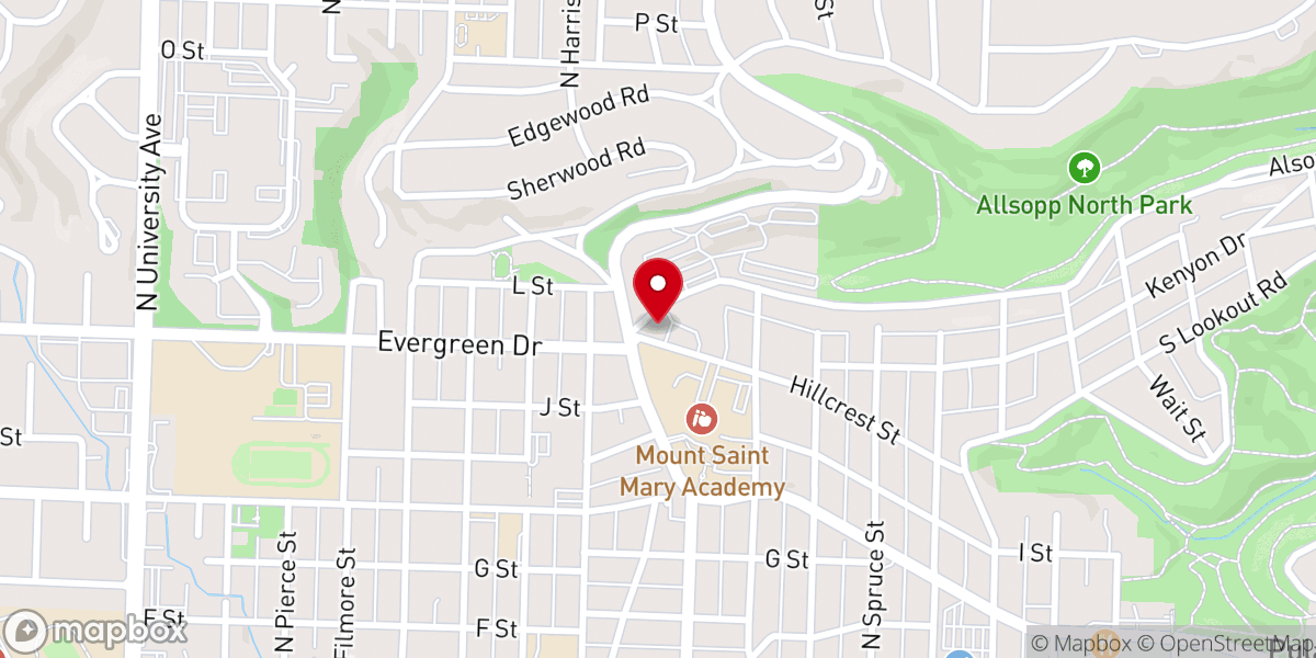 Map showing location of Grace Lutheran Church / Early Childhood Development Center
