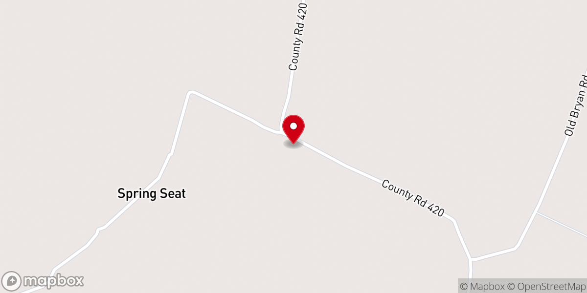 Map showing location of Spring Seat Methodist Church