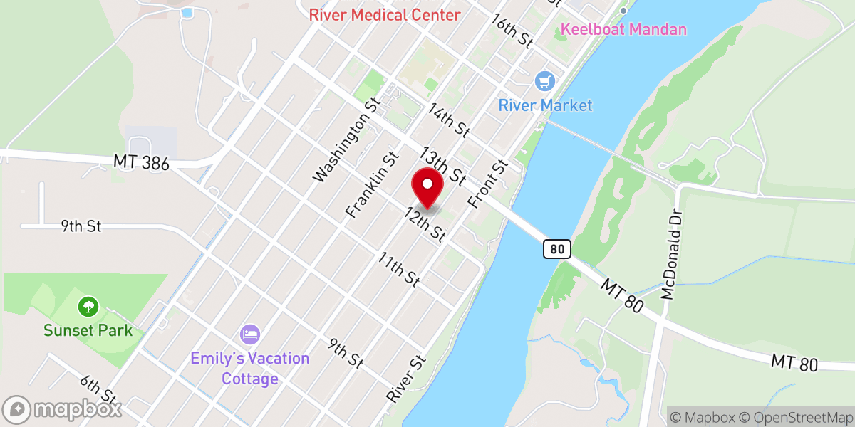 Map showing location of First Christian Church