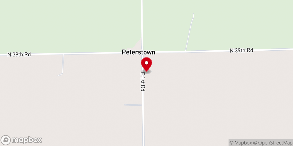 Map showing location of Peterstown Teens Encounter Christ Center