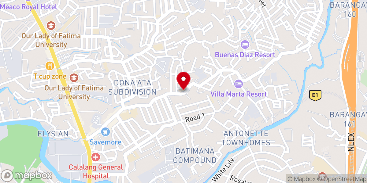 Map showing location of Philippians Baptist Church