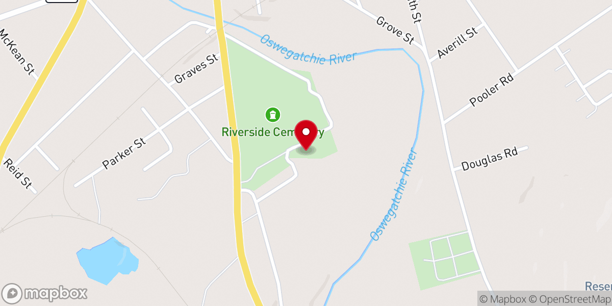 Map showing location of Christian Life Fellowship Ministry of Gouverneur First Baptist