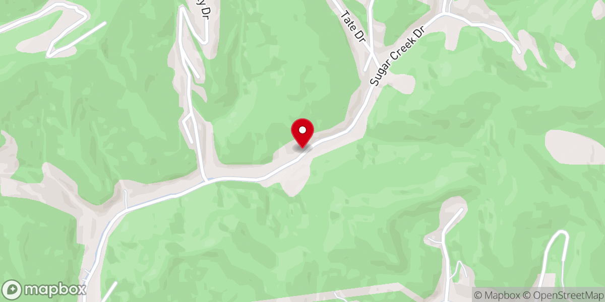 Map showing location of Sugar Creek Missionary Baptist Church