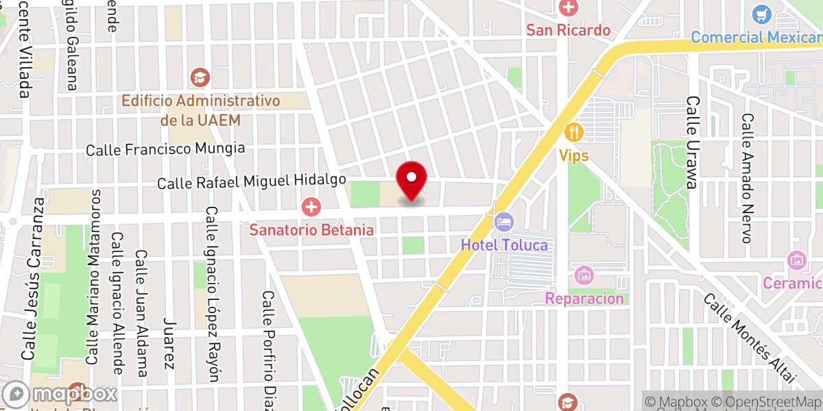Map showing location of Nuestra Señora del Sagrado Corazón