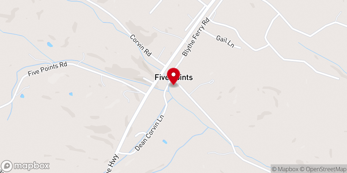 Map showing location of Spivey Church