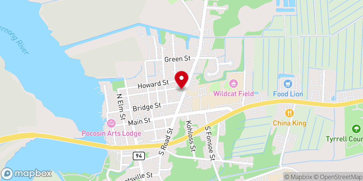 Map showing location of Columbia Baptist Parsonage