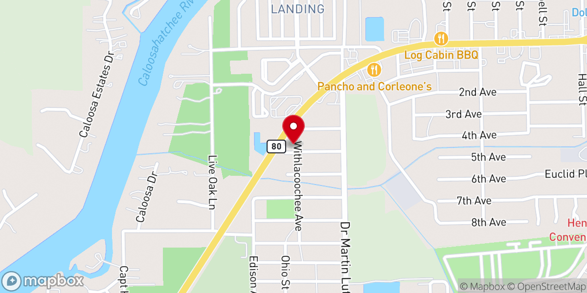 Map showing location of St. Matthew M.B. Church of LaBelle, FL