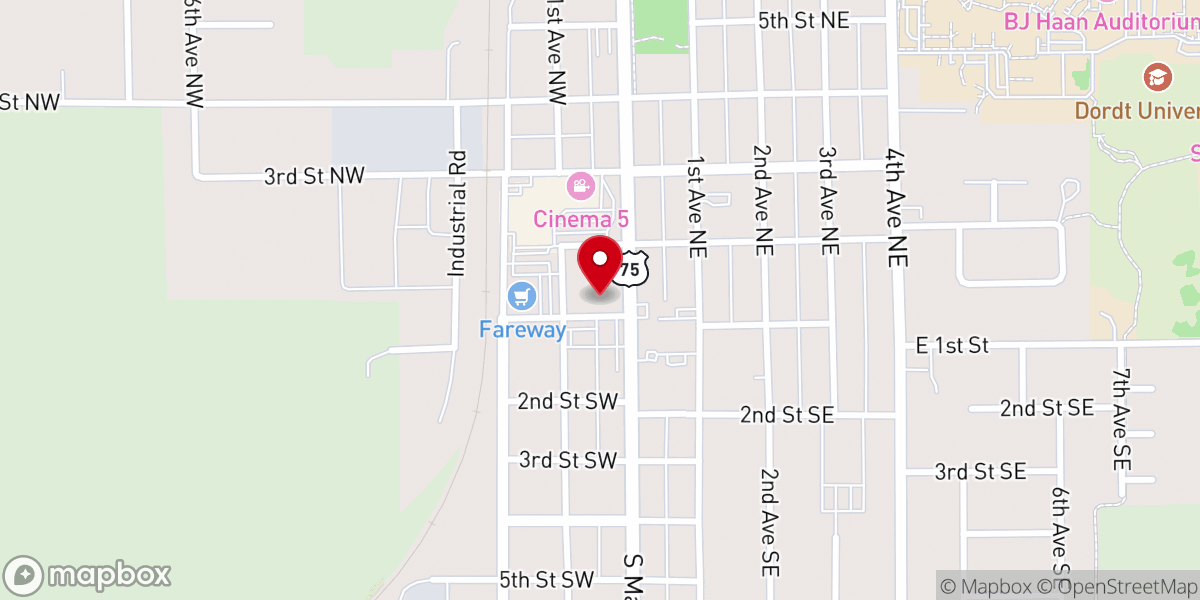 Map showing location of Central Reformed Church