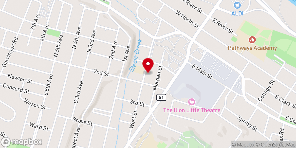 Map showing location of Catholic Charities of Herkimer County